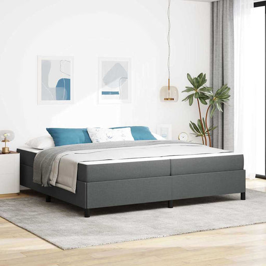 Boxspringbett Dunkelgrau, Schwarz 200 x 200 cm