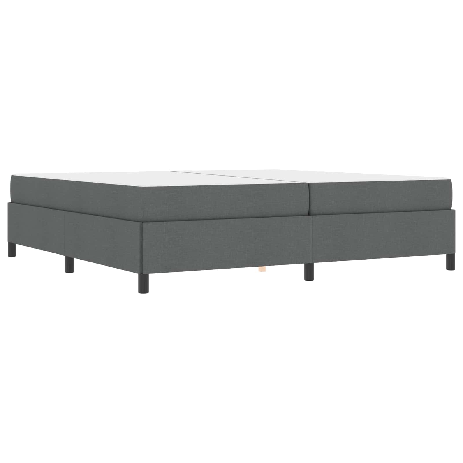 Boxspringbett mit Matratze Dunkelgrau 200 x 200 cm Stoff