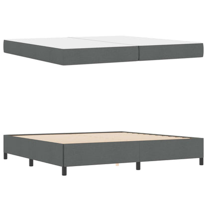 Boxspringbett mit Matratze Dunkelgrau 200 x 200 cm Stoff