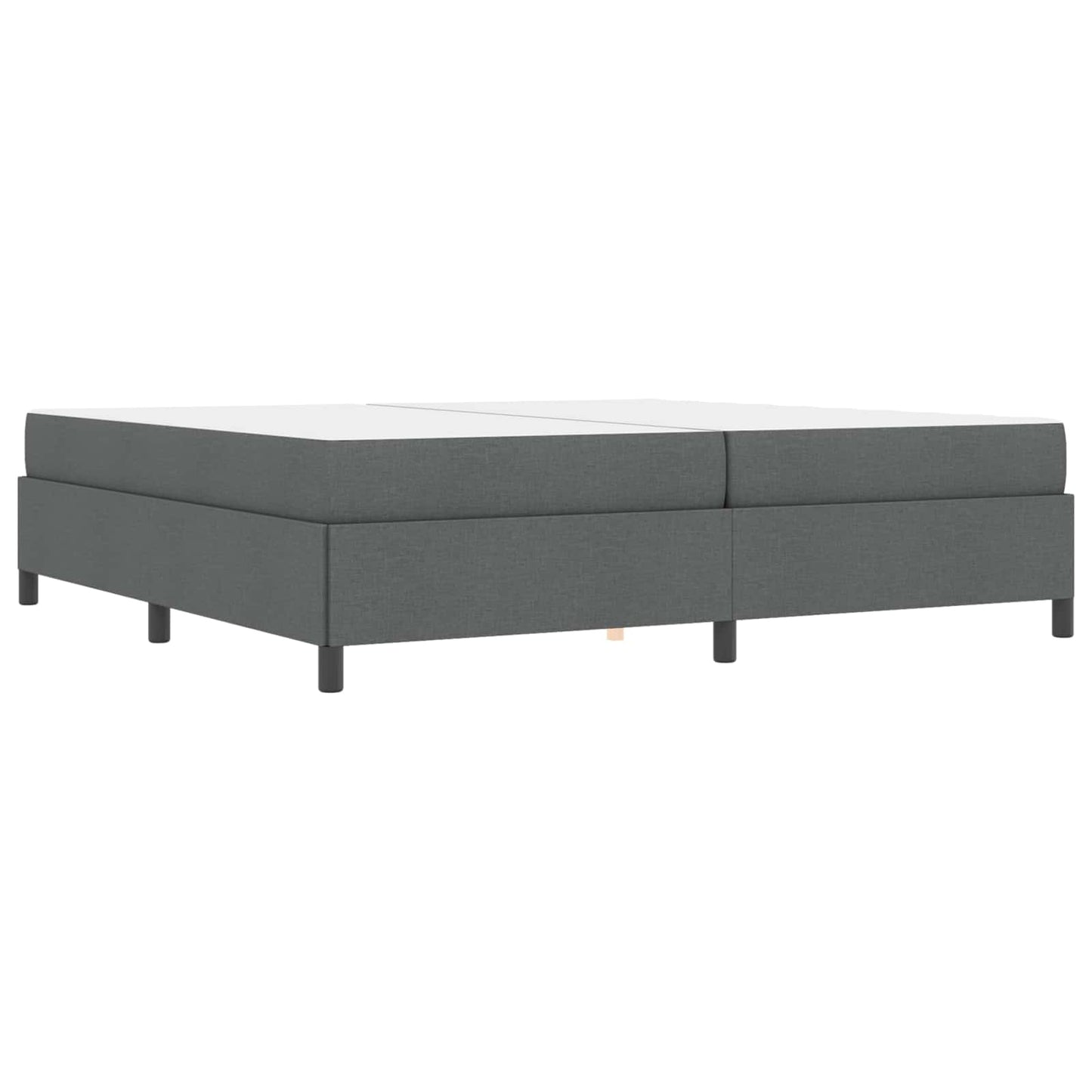 Boxspringbett mit Matratze Dunkelgrau 200 x 200 cm Stoff