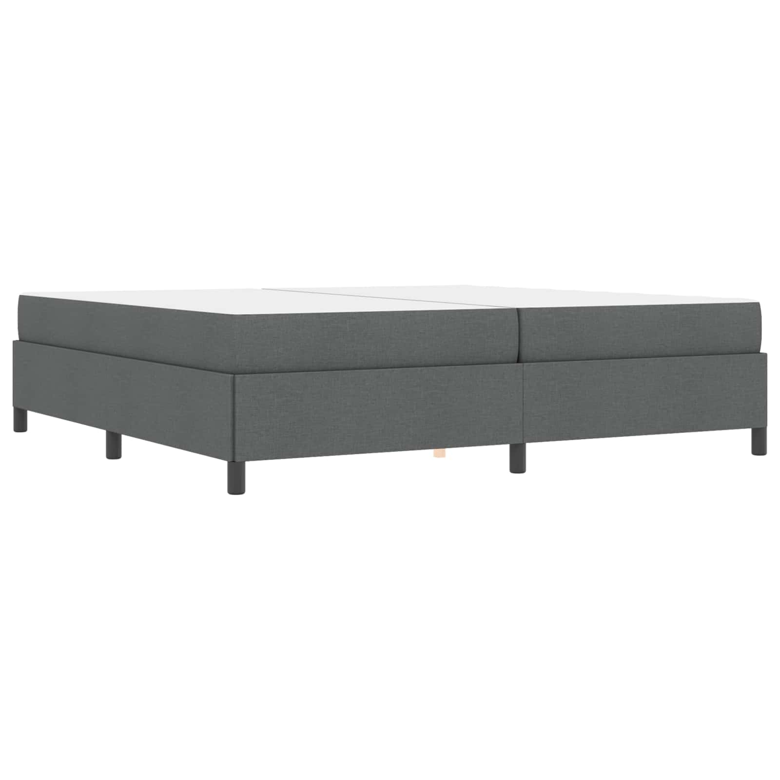 Boxspringbett mit Matratze Dunkelgrau 200 x 200 cm Stoff