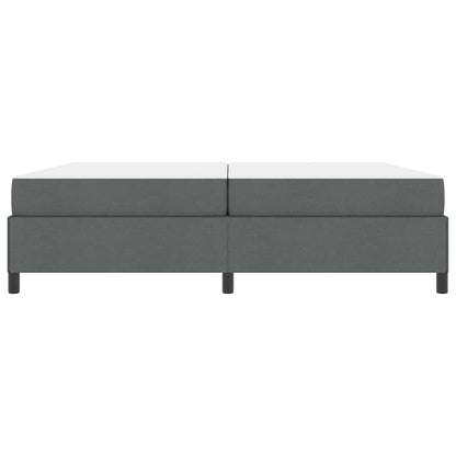 Boxspringbett mit Matratze Dunkelgrau 200 x 200 cm Stoff