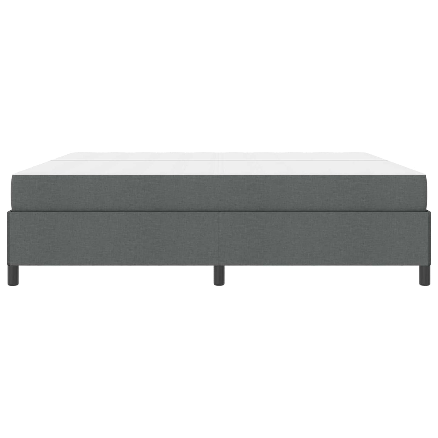 Boxspringbett mit Matratze Dunkelgrau 200 x 200 cm Stoff