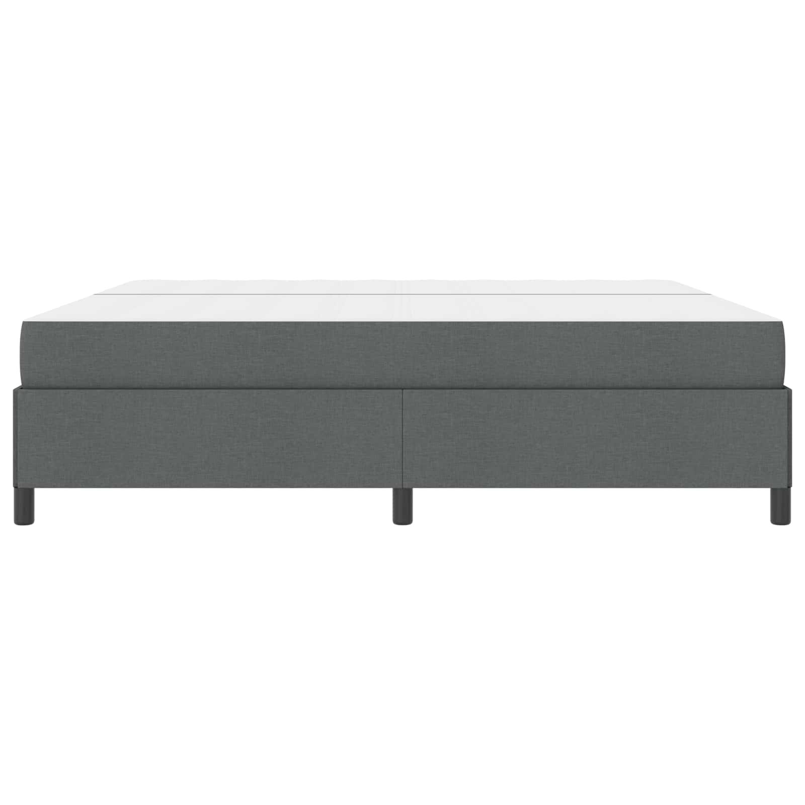 Boxspringbett mit Matratze Dunkelgrau 200 x 200 cm Stoff