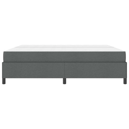 Boxspringbett mit Matratze Dunkelgrau 200 x 200 cm Stoff