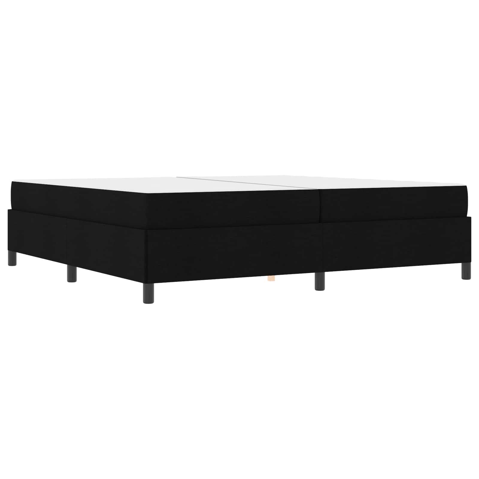 Boxspringbett mit Matratze Schwarz 200 x 200 cm Stoff