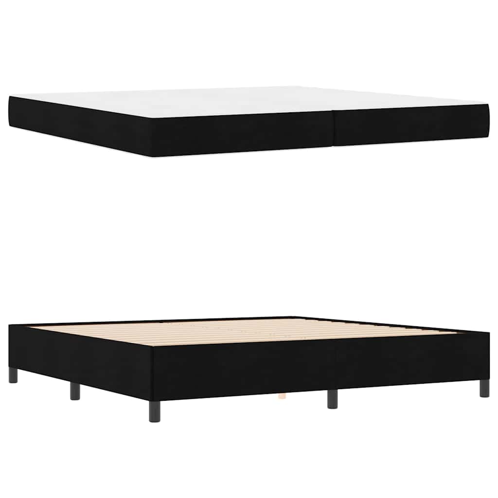 Boxspringbett Schwarz und Schwarz 200 x 200 cm
