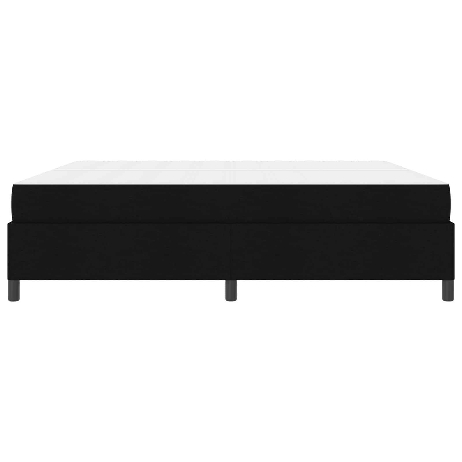 Boxspringbett mit Matratze Schwarz 200 x 200 cm Stoff