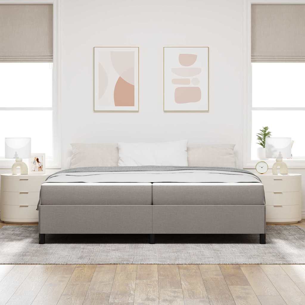 Boxspringbett mit Matratze Taupe 200 x 200 cm Stoff