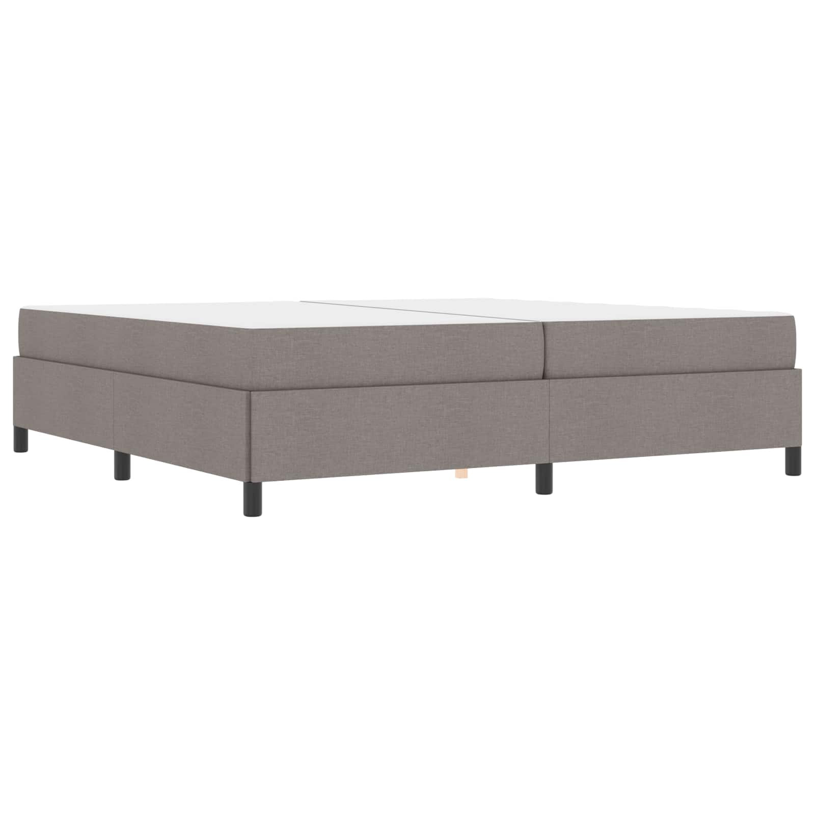 Boxspringbett mit Matratze Taupe 200 x 200 cm Stoff