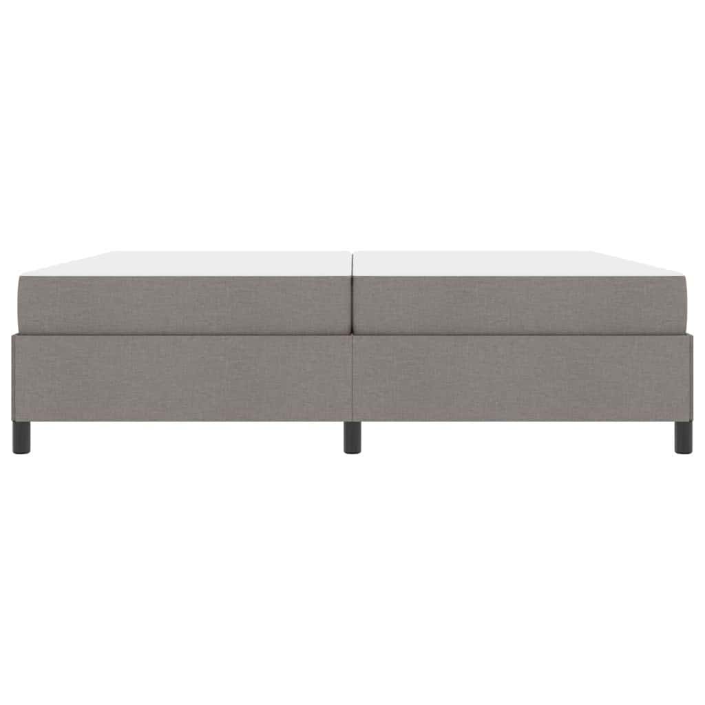 Boxspringbett Taupe und Schwarz 200 x 200 cm