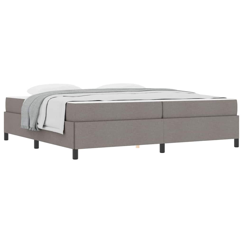 Boxspringbett Taupe und Schwarz 200 x 200 cm