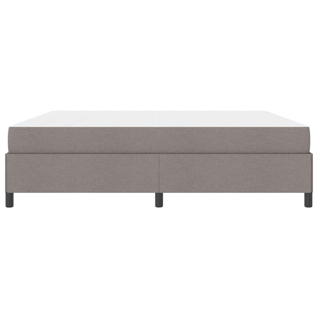 Boxspringbett Taupe und Schwarz 200 x 200 cm