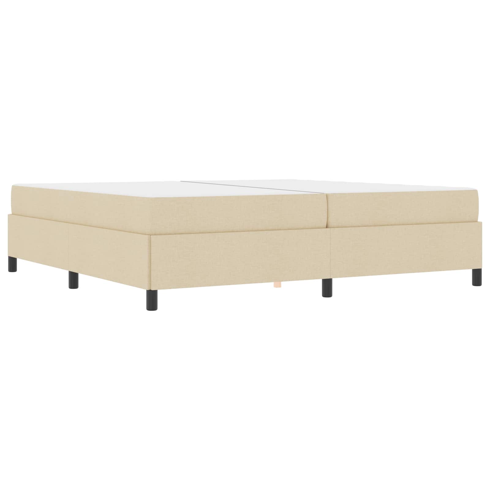 Boxspringbett mit Matratze Creme 200 x 200 cm Stoff