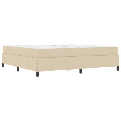 Boxspringbett mit Matratze Creme 200 x 200 cm Stoff