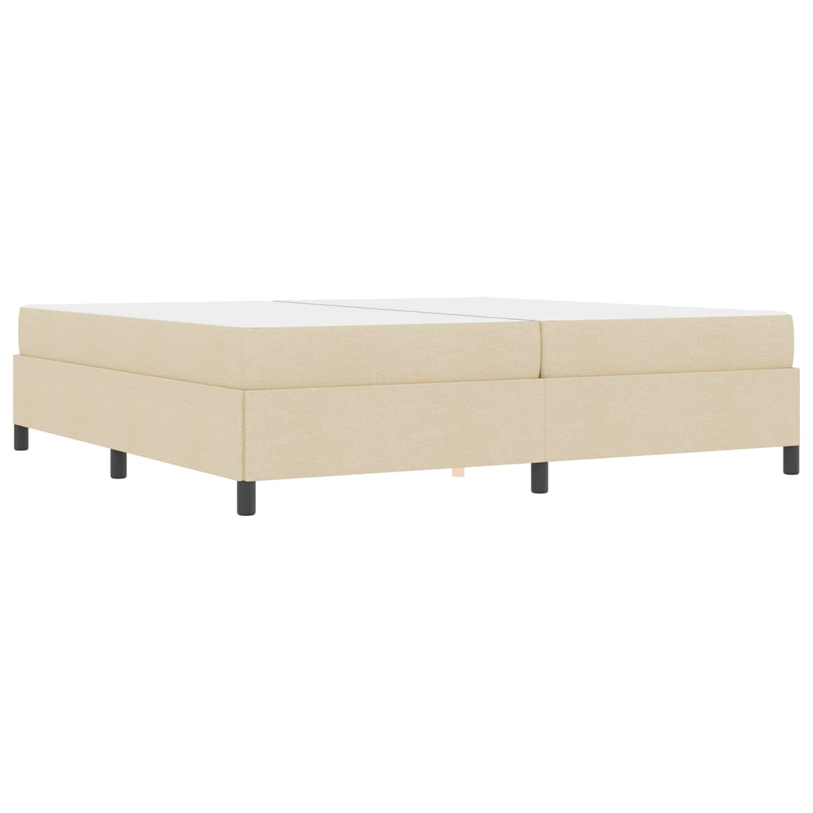 Boxspringbett mit Matratze Creme 200 x 200 cm Stoff