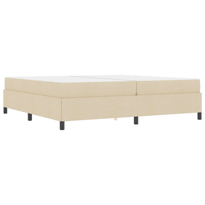 Boxspringbett mit Matratze Creme 200 x 200 cm Stoff