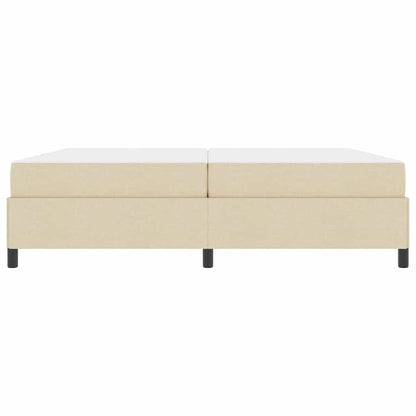 Boxspringbett mit Matratze Creme 200 x 200 cm Stoff