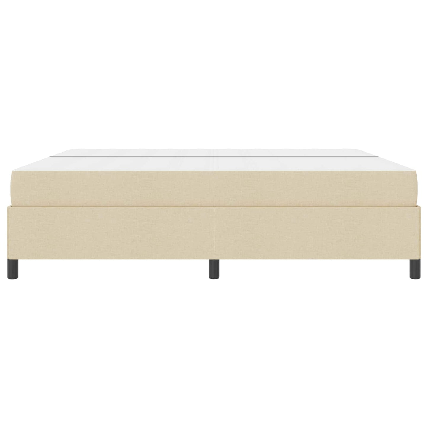 Boxspringbett mit Matratze Creme 200 x 200 cm Stoff