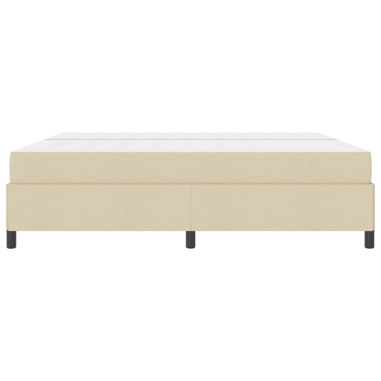 Boxspringbett mit Matratze Creme 200 x 200 cm Stoff