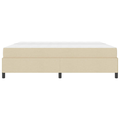 Boxspringbett mit Matratze Creme 200 x 200 cm Stoff