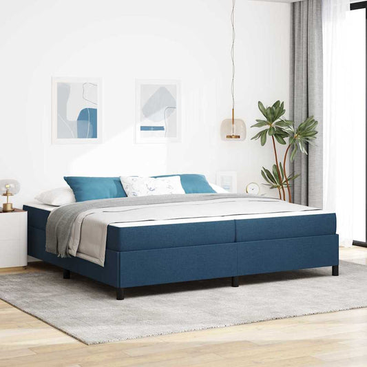 Boxspringbett Blau und Schwarz 200 x 200 cm