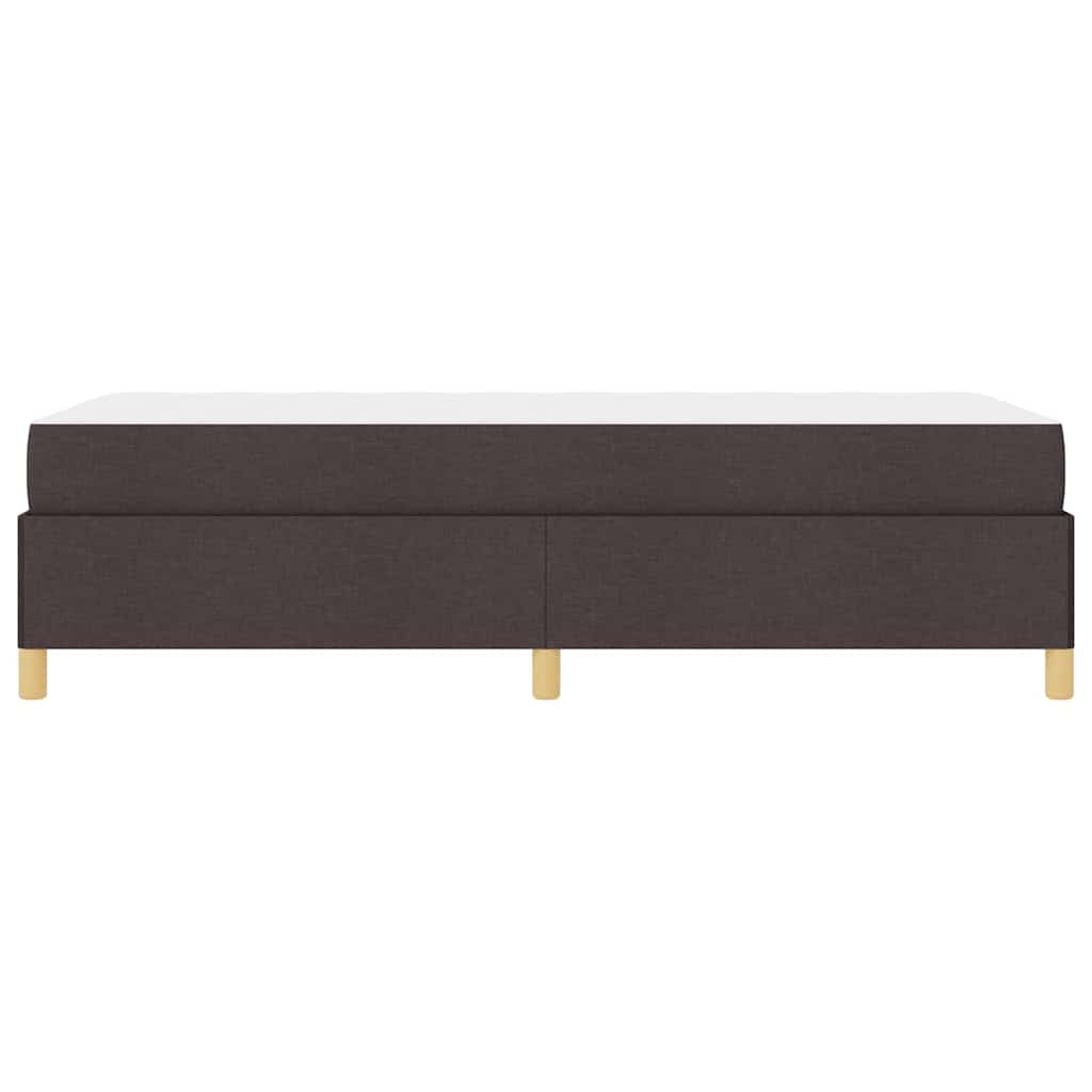 Boxspringbett Braun und Weiß und Dunkelbraun 80 x 200 cm Stoff