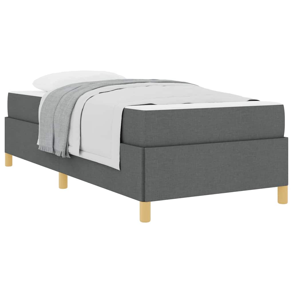 Boxspringbett Dunkelgrau und Braun und Weiß und Dunkelgrau