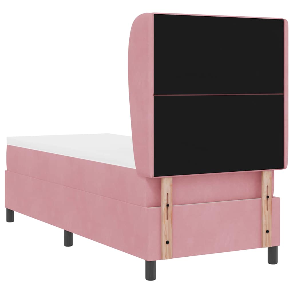 Boxspringbett mit Kopfteil Rosa 200 x 80 cm Samt