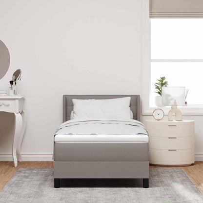 Boxspringbett mit Kopfteil Taupe 190 x 90 cm Stoff