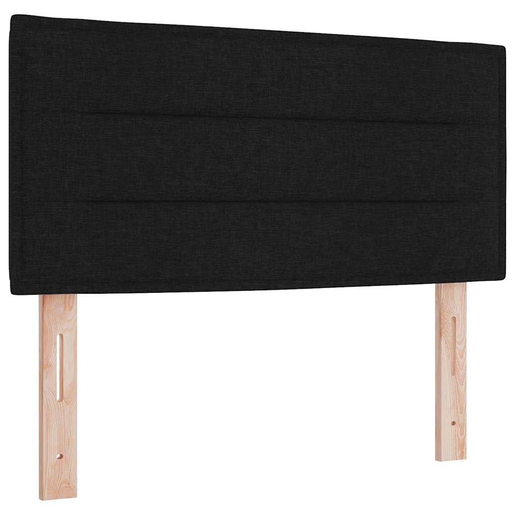 Boxspringbett mit Kopfteil Schwarz 200 x 90 cm Stoff