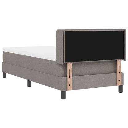 Boxspringbett mit Kopfteil Taupe 200 x 90 cm Stoff