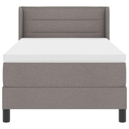 Boxspringbett mit Kopfteil Taupe 200 x 90 cm Stoff