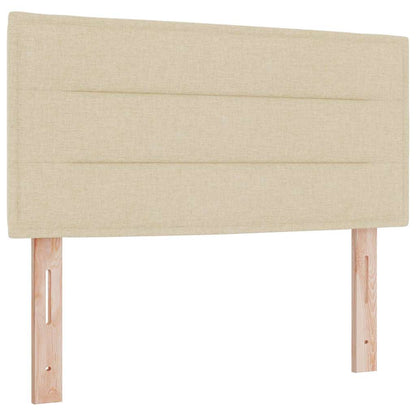 Boxspringbett mit Kopfteil Creme 200 x 90 cm Stoff