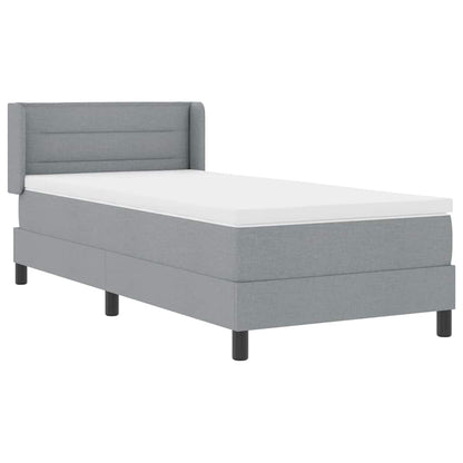 Boxspringbett mit Kissen Hellgrau 200 x 100 cm Stoff