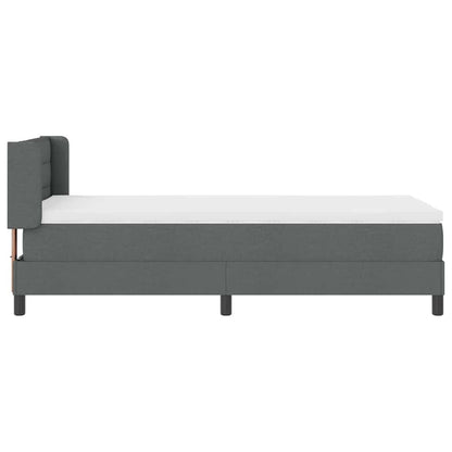 Boxspringbett mit Kopfteil Dunkelgrau 200 x 100 cm Stoff
