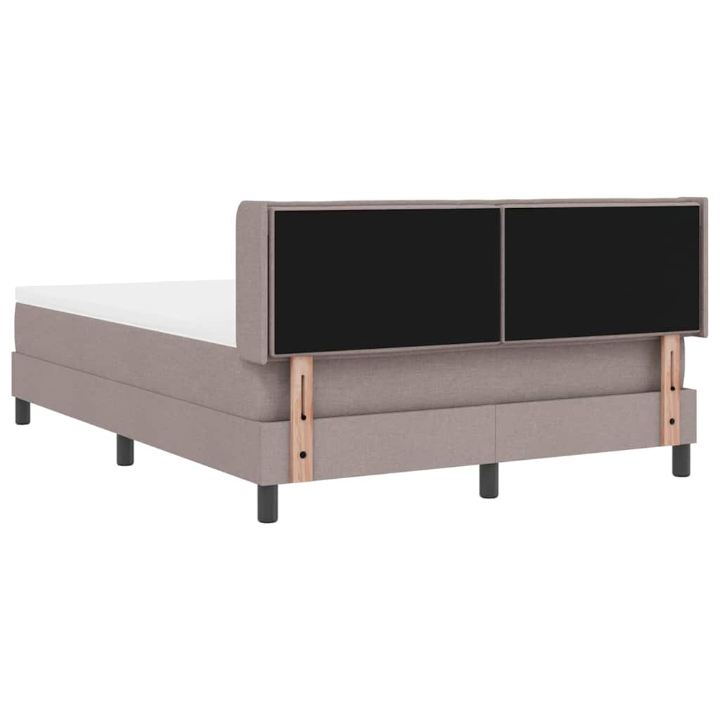 Boxspringbett mit Kopfteil Taupe 200 x 140 cm Stoff