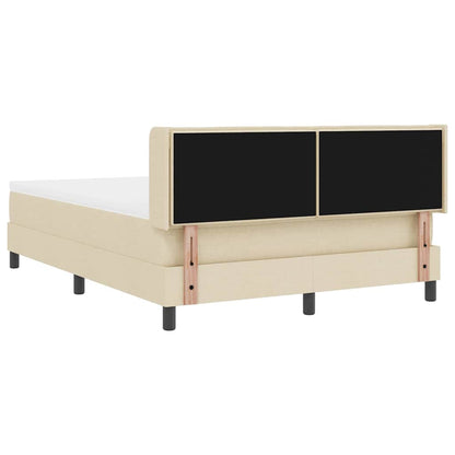 Boxspringbett mit Kopfteil Creme 200 x 160 cm Stoff