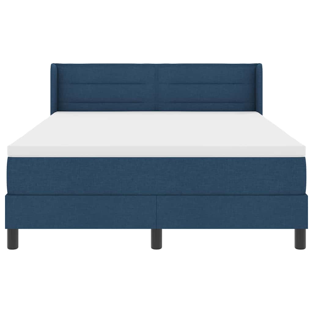 Boxspringbett mit Kopfteil Dunkelblau 200 x 160 cm Stoff