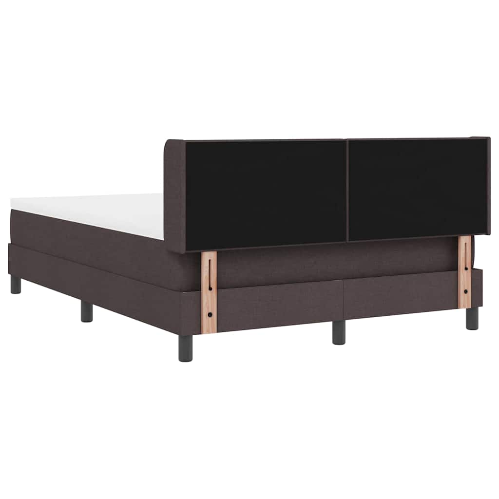 Boxspringbett mit Kopfteil Dunkelbraun 200 x 140 cm Stoff
