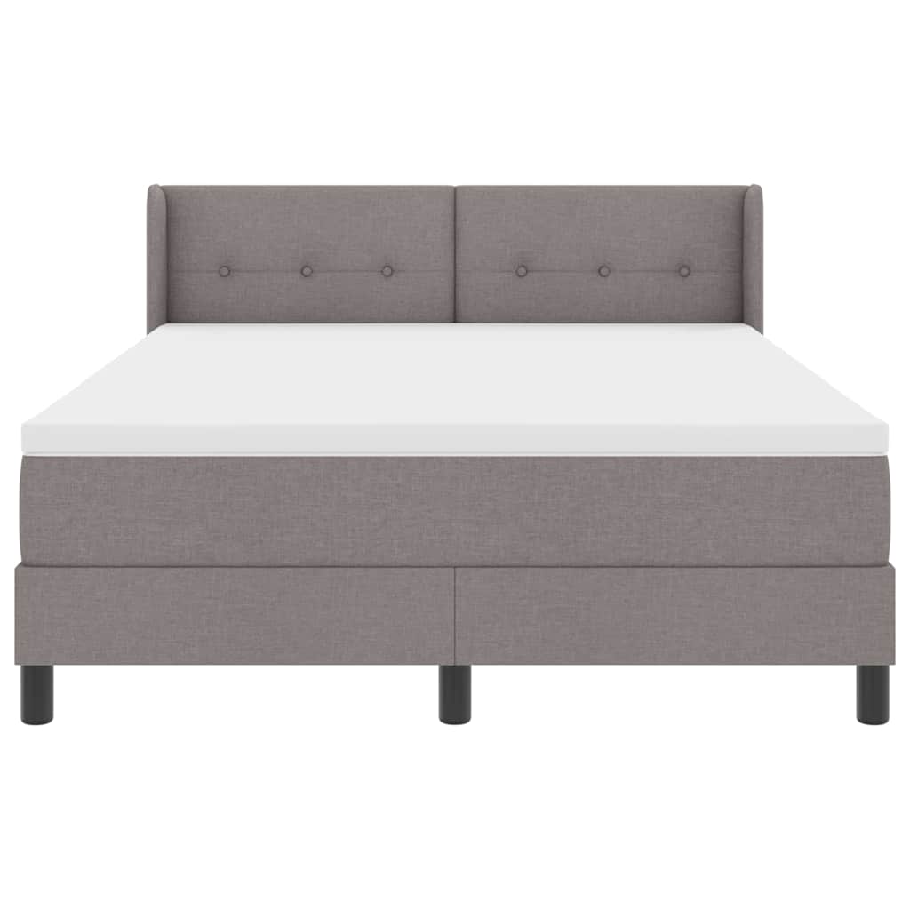 Boxspringbett mit Kopfteil Taupe 200 x 160 cm Stoff