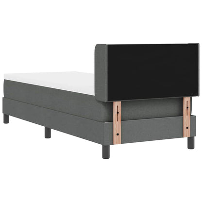Boxspringbett mit Kopfteil Dunkelgrau 200 x 80 cm Stoff