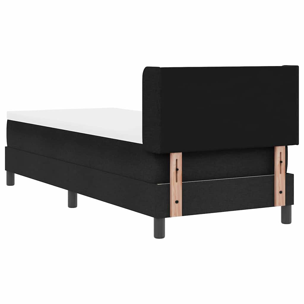 Boxspringbett mit Kopfteil Schwarz 200 x 80 cm Stoff