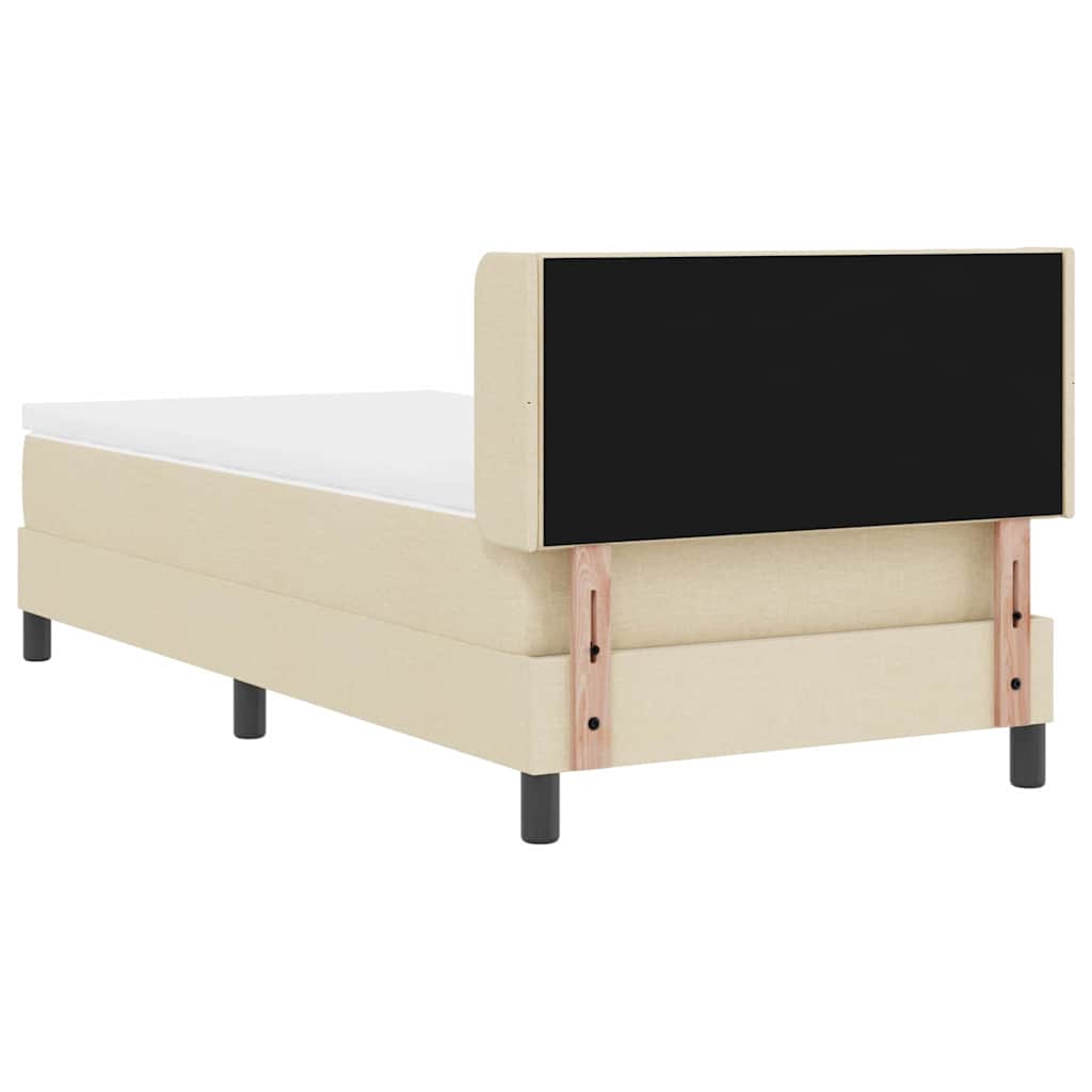 Boxspringbett mit Kopfteil Creme 200 x 100 cm Stoff