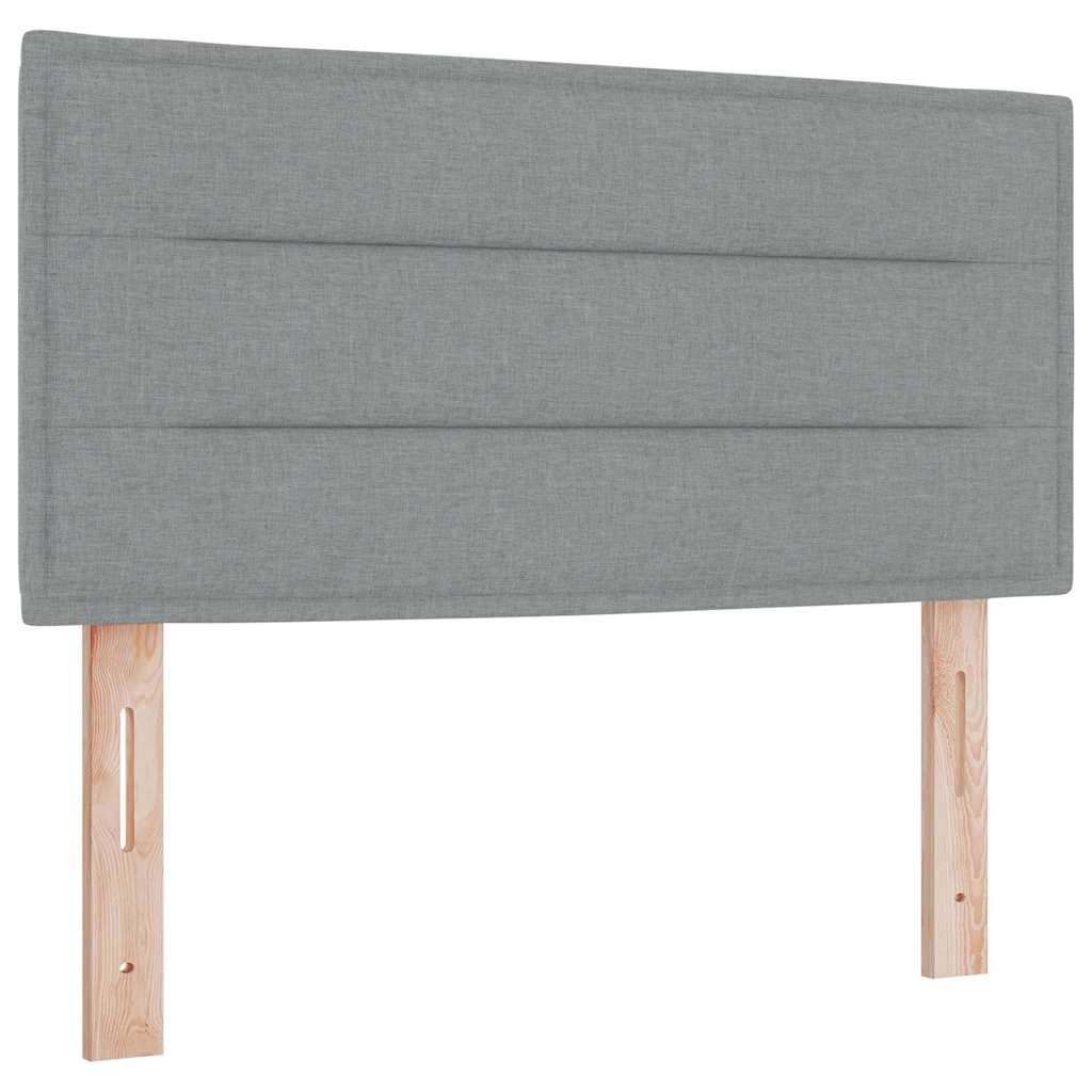 Boxspringbett mit Matratze Hellgrau 200 x 80 cm Stoff