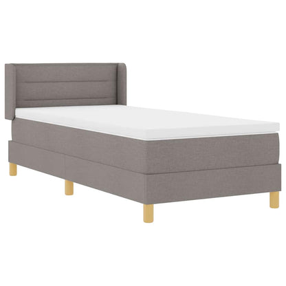 Boxspringbett mit Kopfteil Taupe 200 x 90 cm Stoff