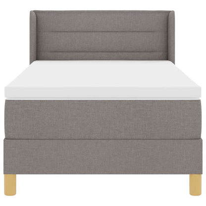 Boxspringbett mit Kopfteil Taupe 200 x 90 cm Stoff
