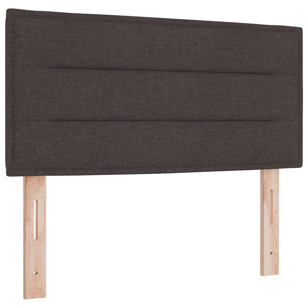 Boxspringbett Dunkelbraun und Weiß 100 x 200 cm Stoff