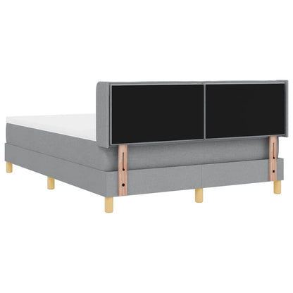 Boxspringbett mit Matratze Hellgrau 190 x 140 cm Stoff