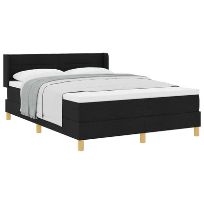 Boxspringbett mit Matratze Schwarz 200 x 140 cm Stoff